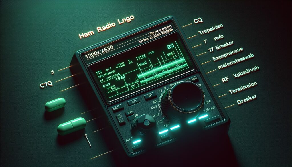 Ham radio terminology explained - blog graphic showing common amateur radio terms in plain English